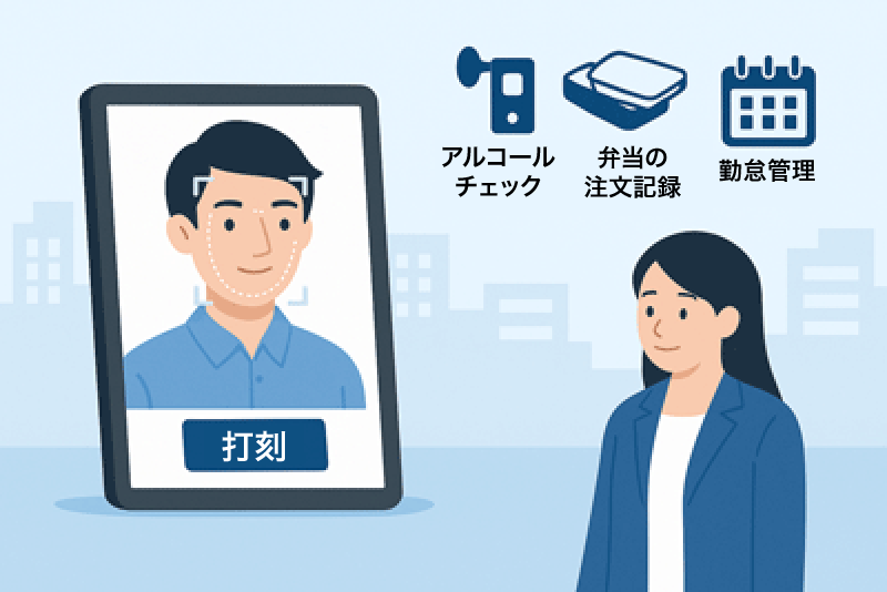 アルコールチェックお弁当注文勤怠管理 イメージ画像